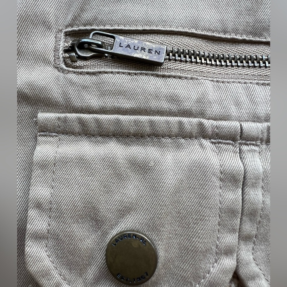 Ralph Lauren 1990 Safari Outfitters Khaki Bush Jacket Mesh Lined Women M Vintage - Picture 8 of 11